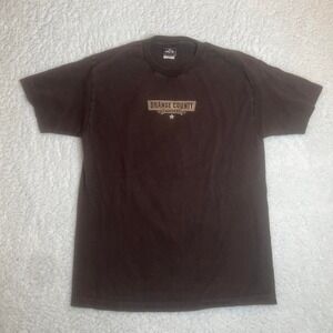 Vintage Orange‎ County choppers men's brown faded tshirt biker back hit L